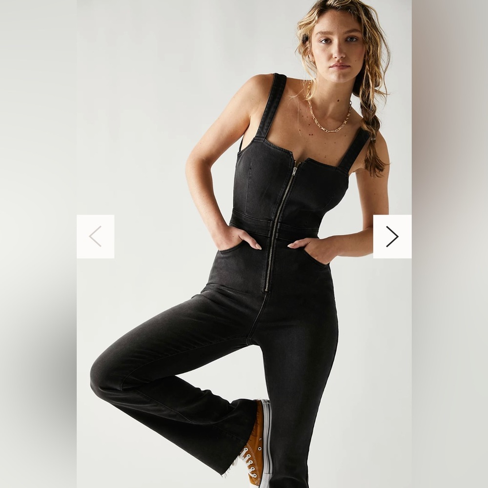 Free people zip up jumpsuit